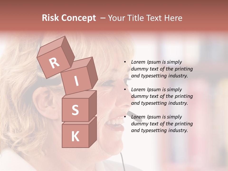 Female Microphone  PowerPoint Template