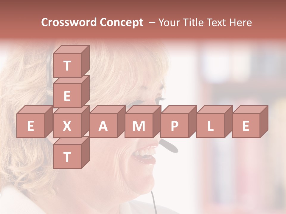 Female Microphone  PowerPoint Template