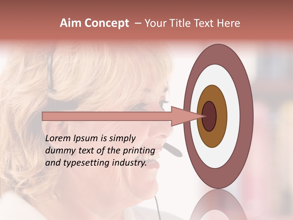 Female Microphone  PowerPoint Template