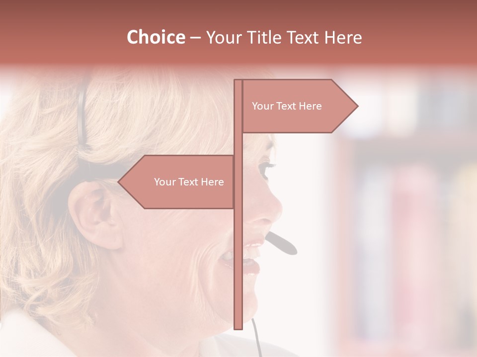 Female Microphone  PowerPoint Template