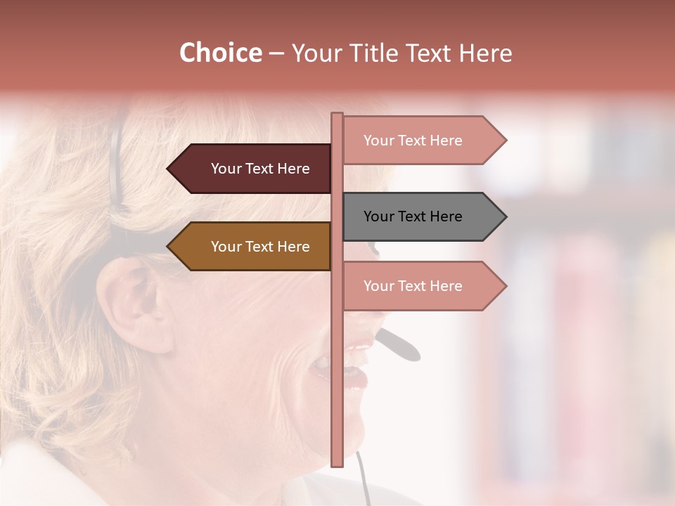 Female Microphone  PowerPoint Template