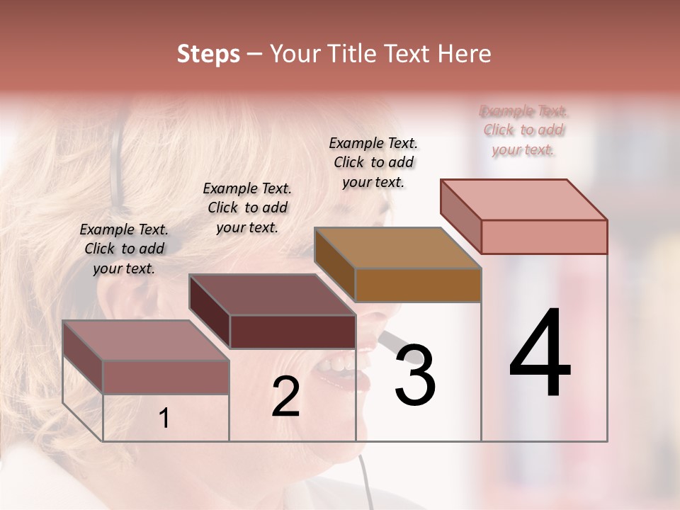 Female Microphone  PowerPoint Template