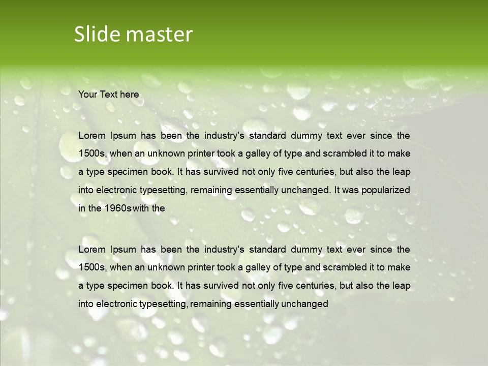 Clear Plant Bubble PowerPoint Template