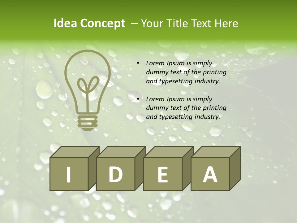 Clear Plant Bubble PowerPoint Template