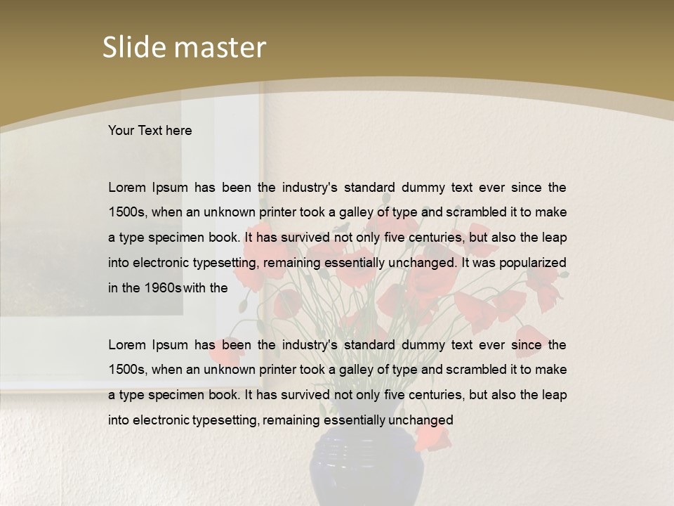 Black Flourish Indoor PowerPoint Template