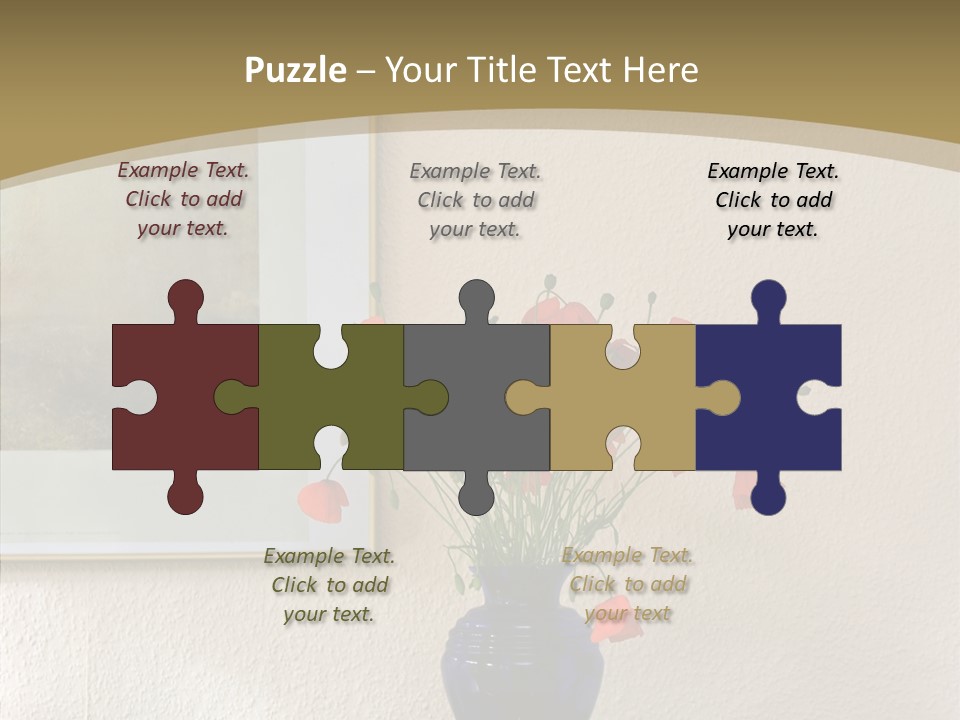 Black Flourish Indoor PowerPoint Template
