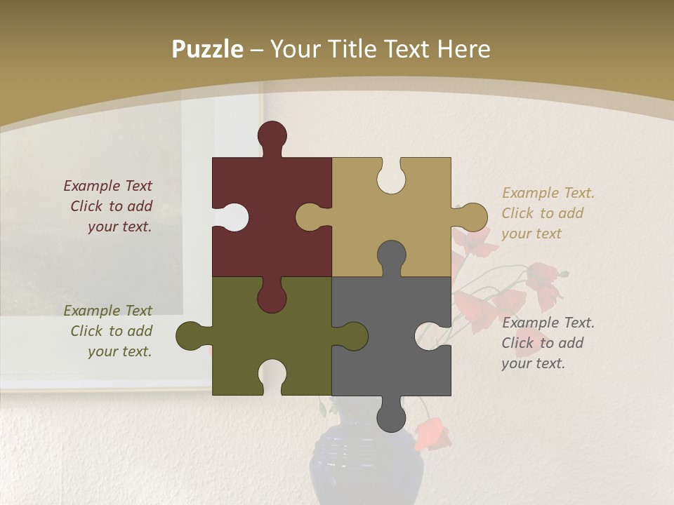 Black Flourish Indoor PowerPoint Template