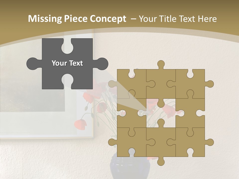 Black Flourish Indoor PowerPoint Template