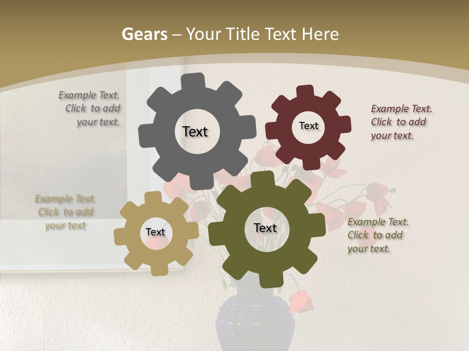 Black Flourish Indoor PowerPoint Template