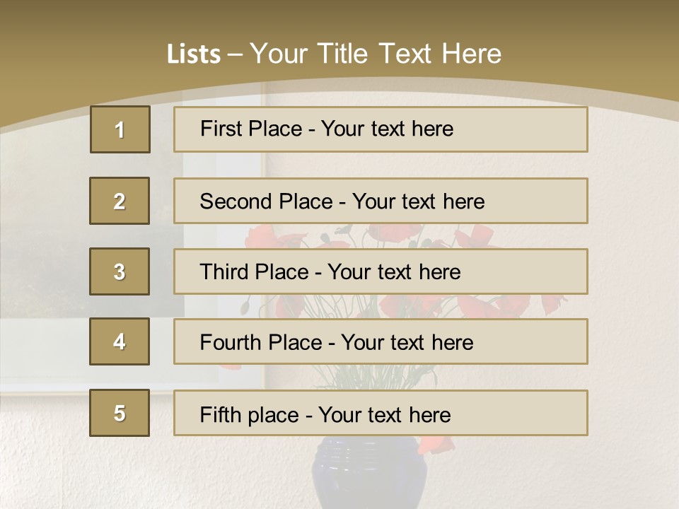 Black Flourish Indoor PowerPoint Template