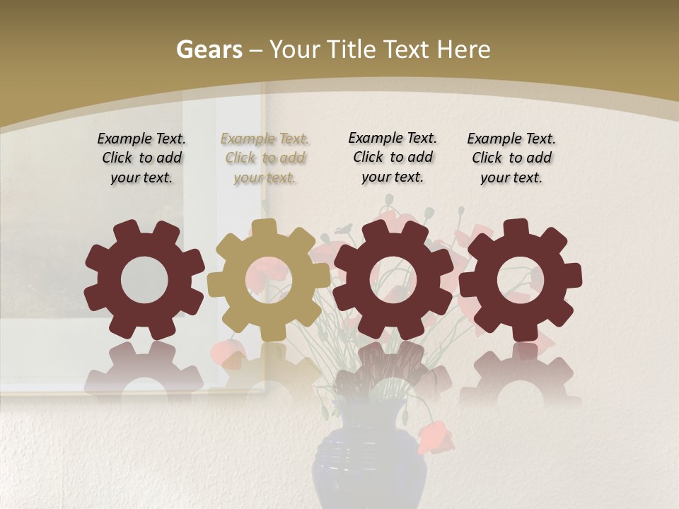 Black Flourish Indoor PowerPoint Template