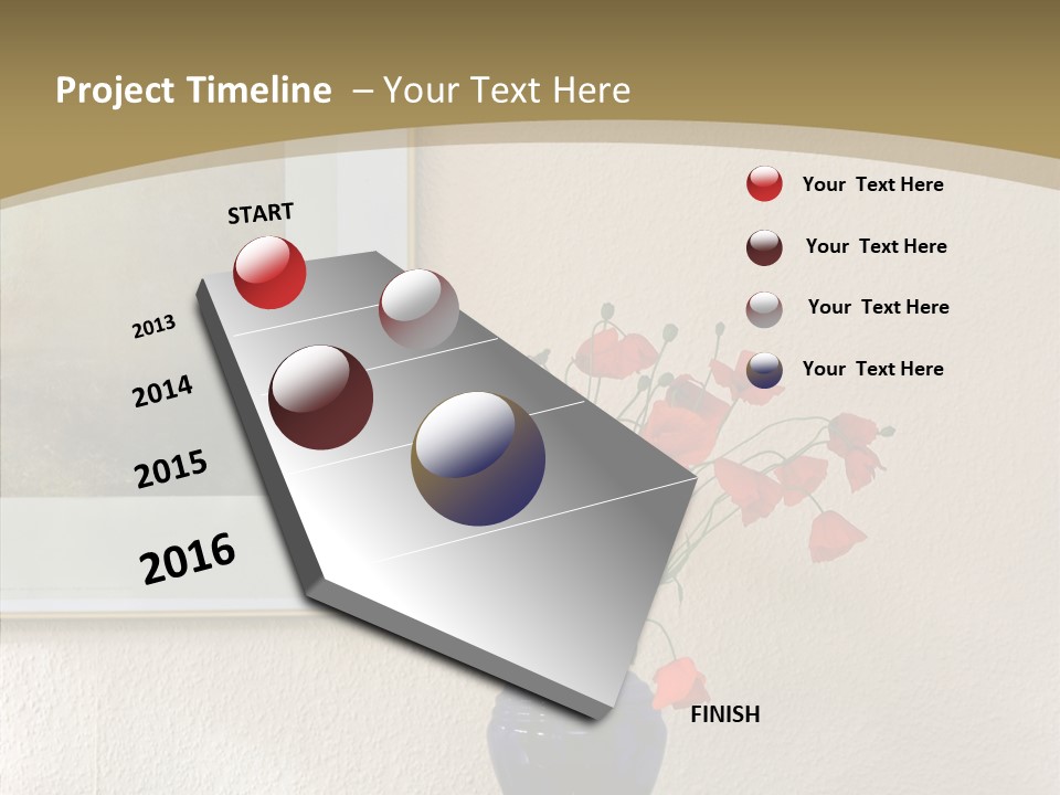 Black Flourish Indoor PowerPoint Template