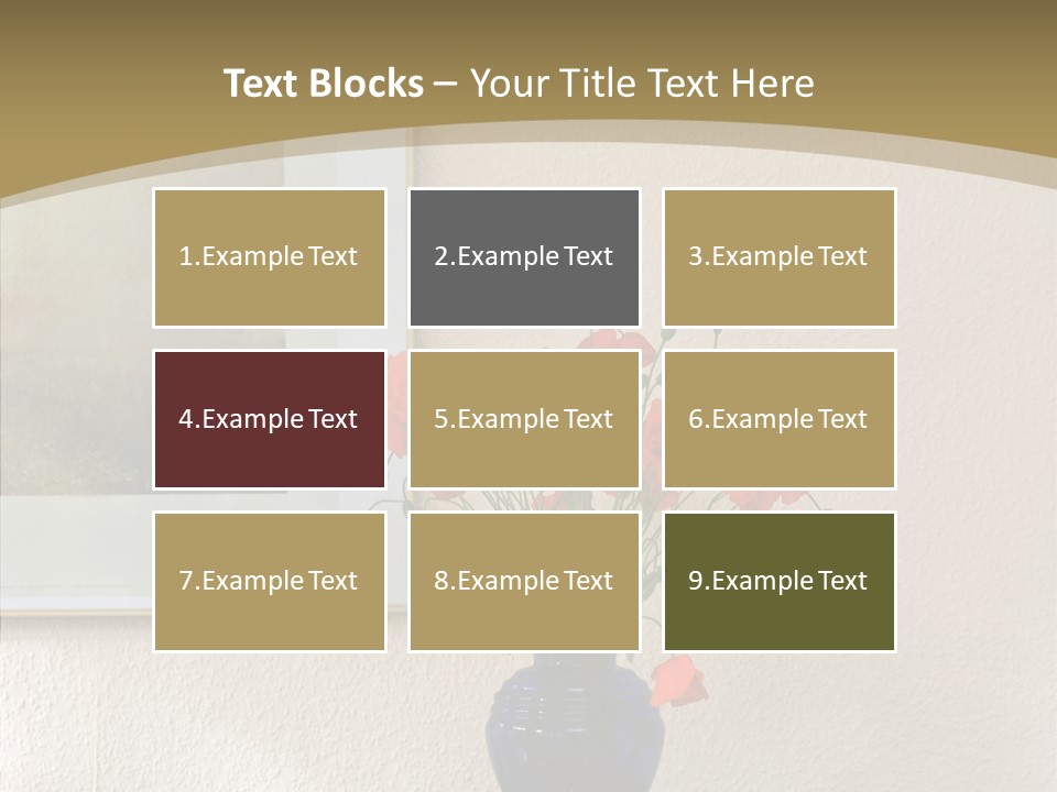 Black Flourish Indoor PowerPoint Template