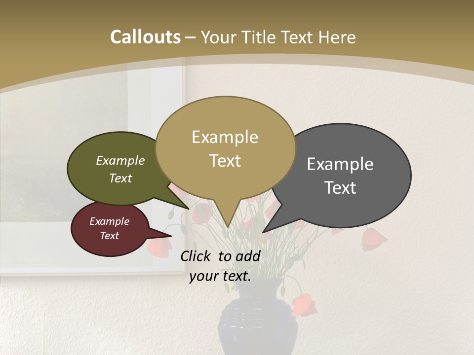 Black Flourish Indoor PowerPoint Template