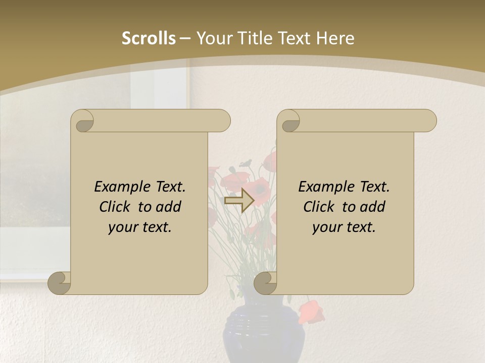 Black Flourish Indoor PowerPoint Template