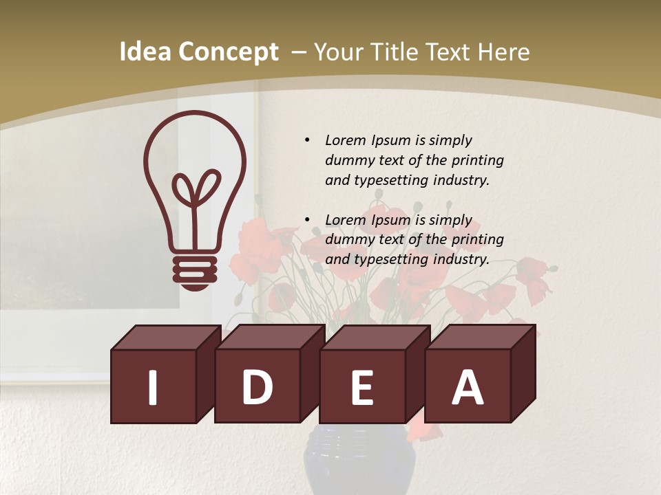 Black Flourish Indoor PowerPoint Template