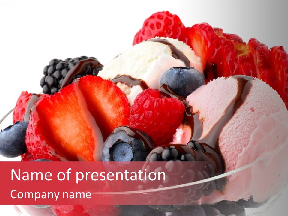 Frozen Dessert Sweet PowerPoint Template