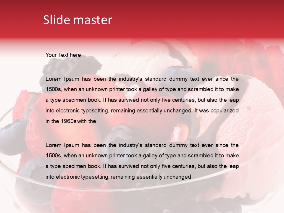 Frozen Dessert Sweet PowerPoint Template