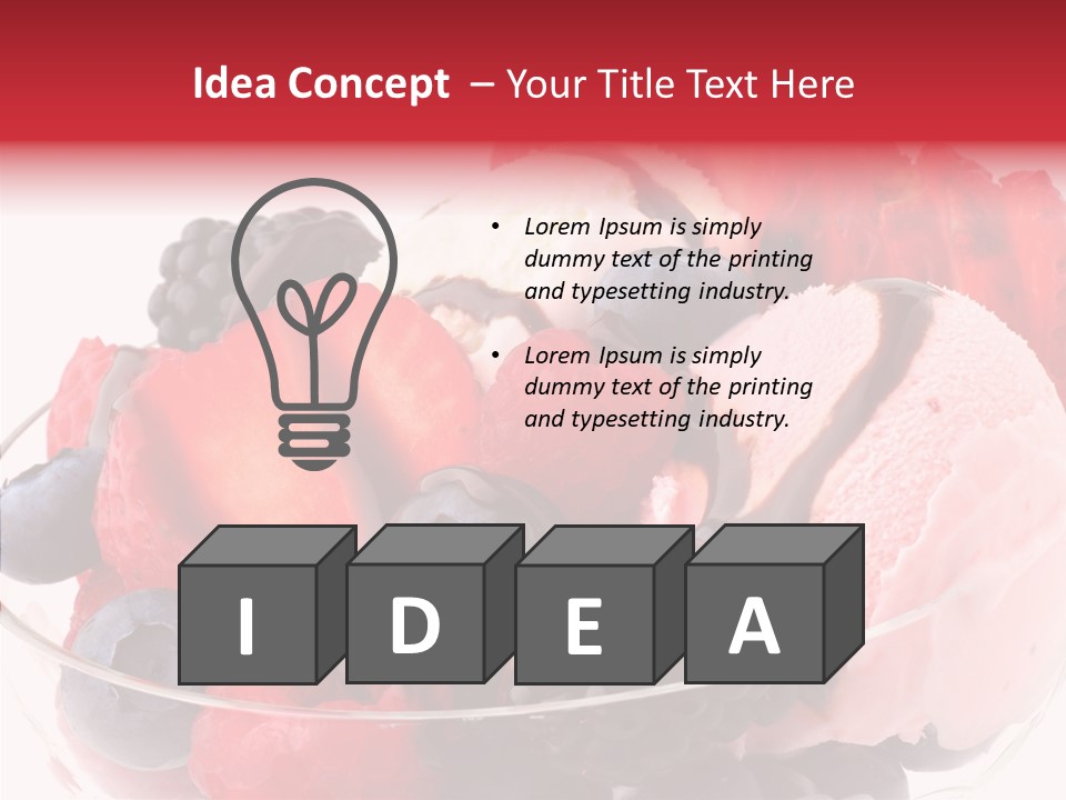 Frozen Dessert Sweet PowerPoint Template