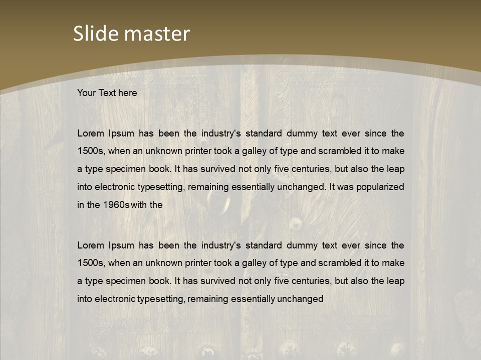 Lock Ornament Nail PowerPoint Template