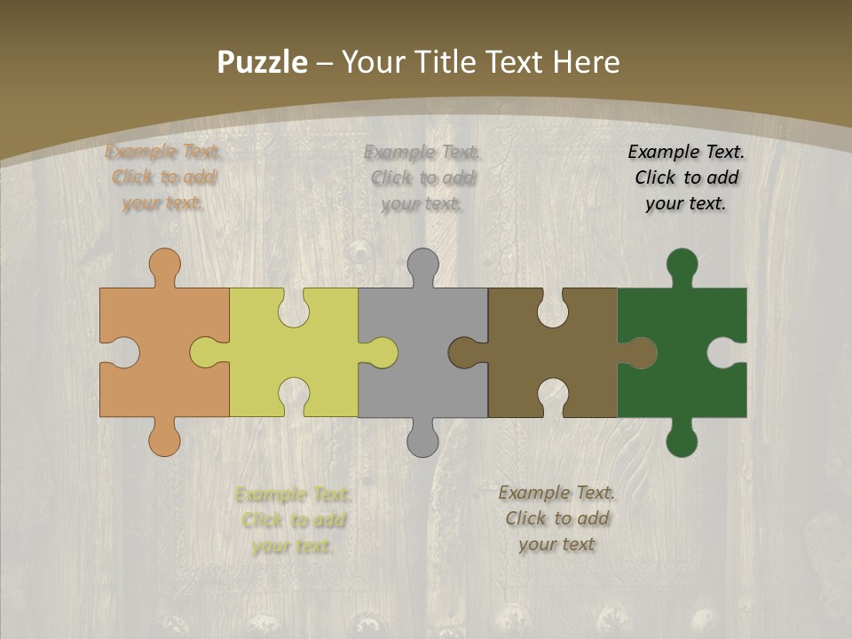 Lock Ornament Nail PowerPoint Template