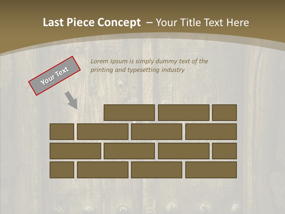 Lock Ornament Nail PowerPoint Template