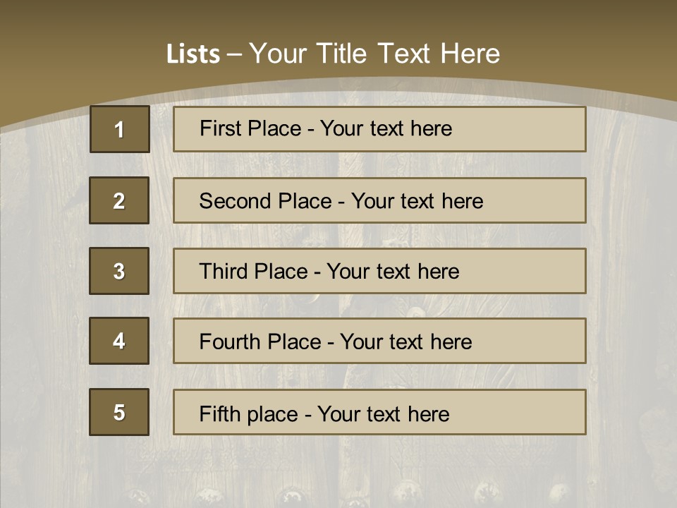 Lock Ornament Nail PowerPoint Template