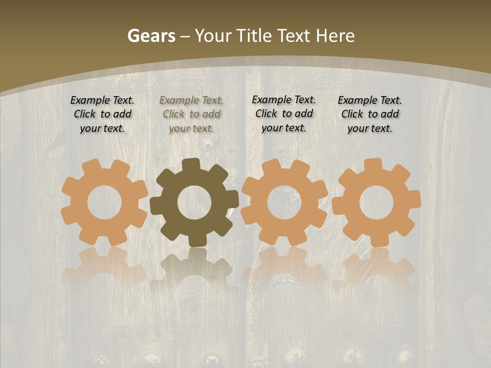 Lock Ornament Nail PowerPoint Template