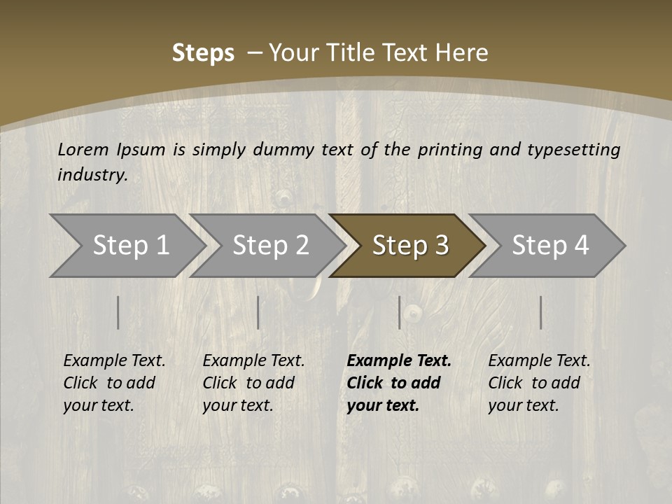 Lock Ornament Nail PowerPoint Template