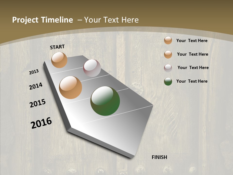 Lock Ornament Nail PowerPoint Template