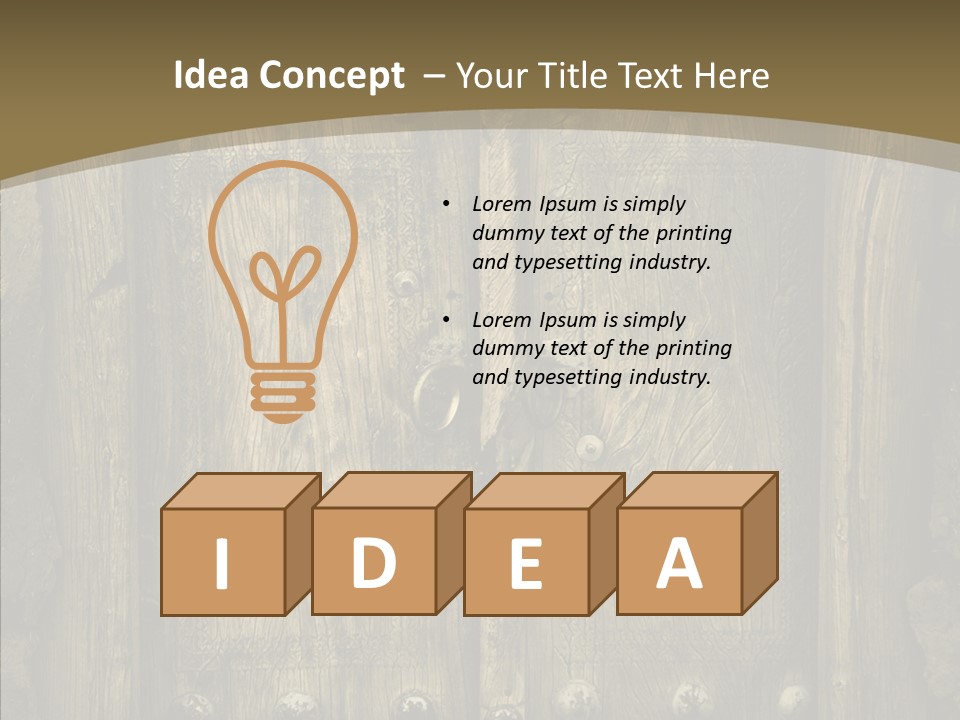 Lock Ornament Nail PowerPoint Template