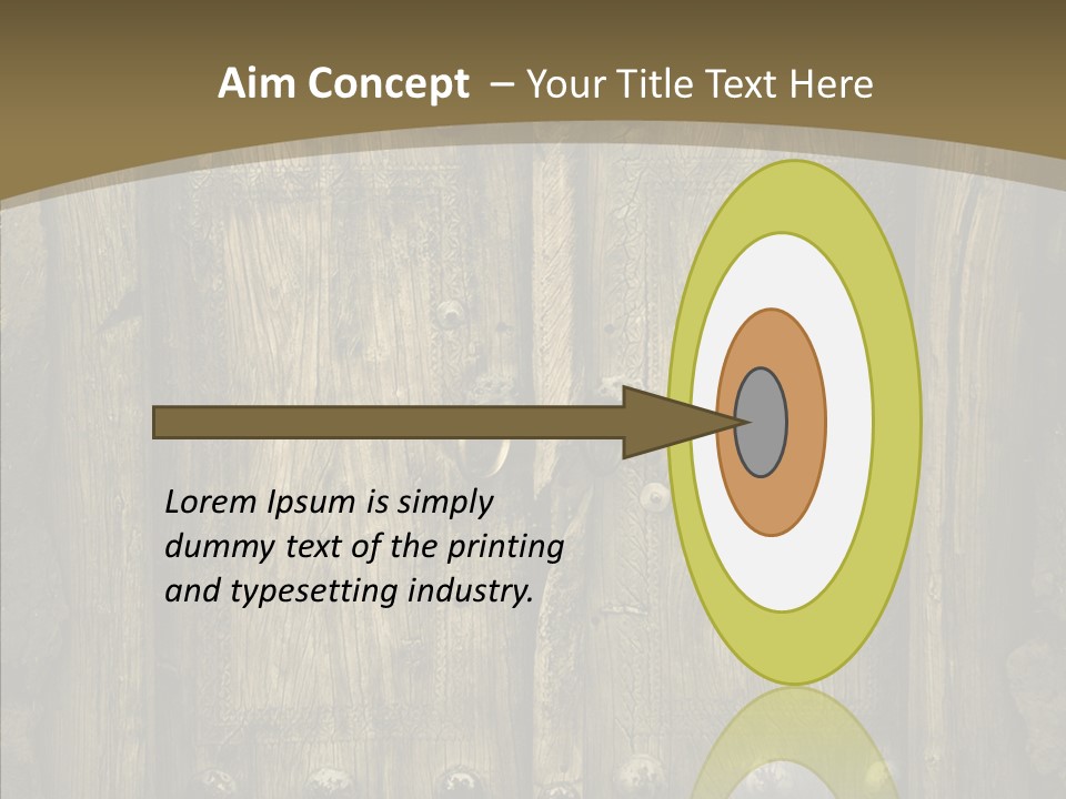 Lock Ornament Nail PowerPoint Template