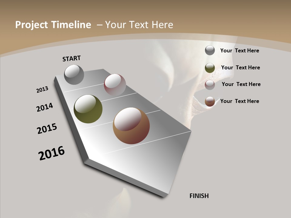 Past Sheet Grey PowerPoint Template