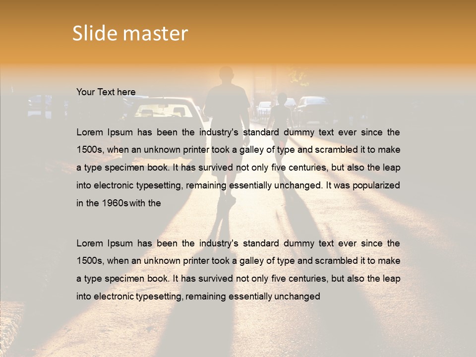 Travel Street Silhouette PowerPoint Template