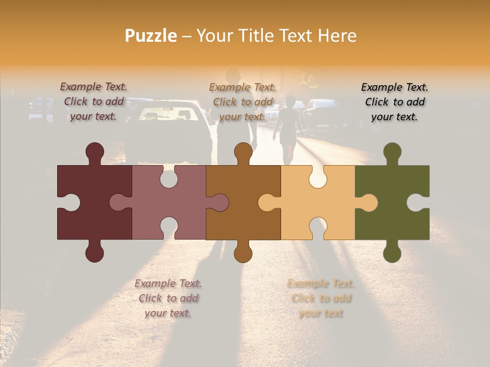 Travel Street Silhouette PowerPoint Template