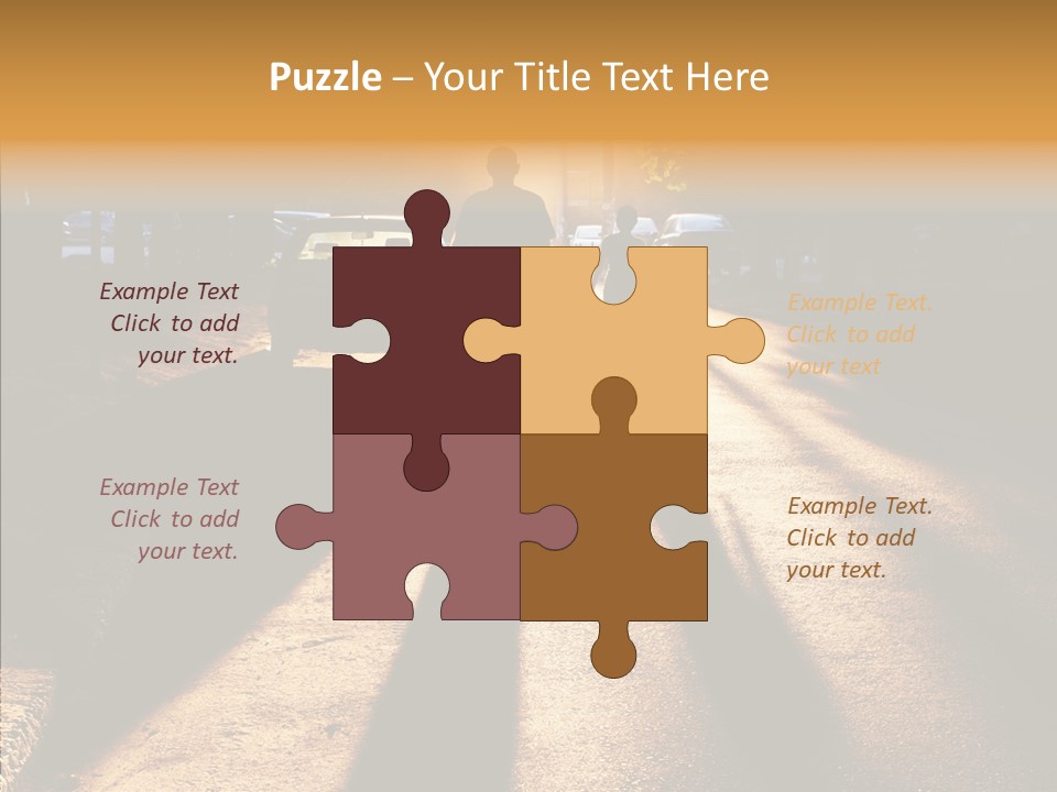 Travel Street Silhouette PowerPoint Template