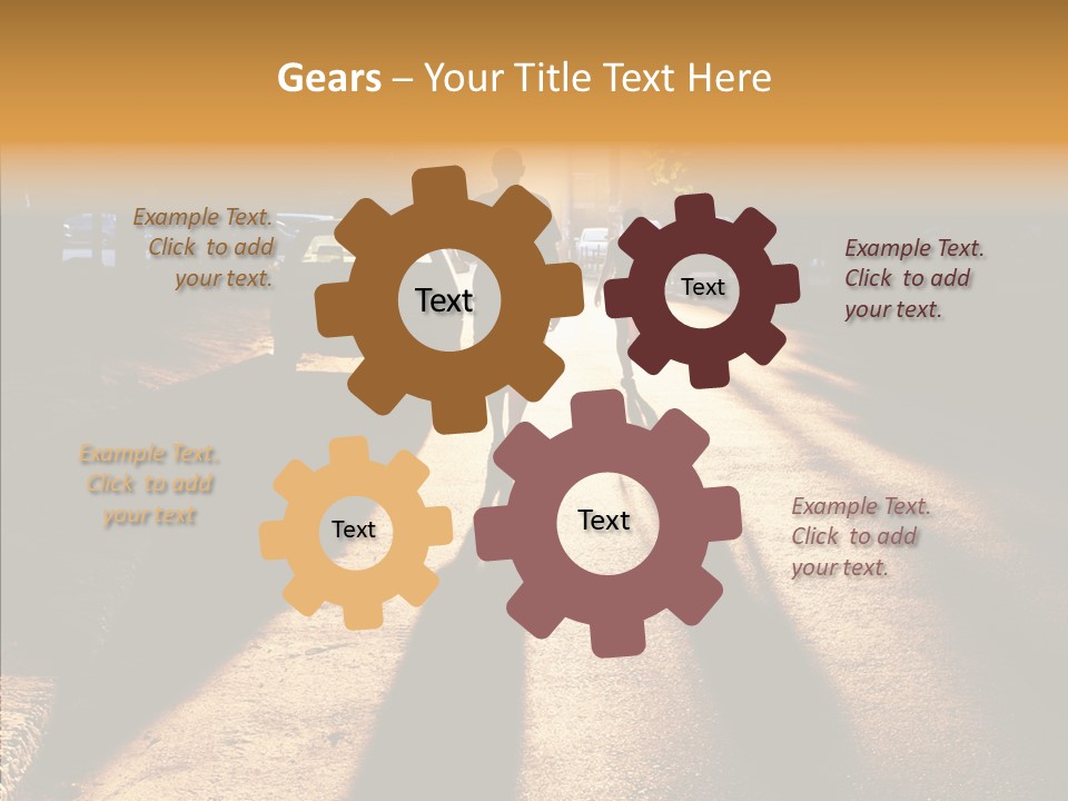 Travel Street Silhouette PowerPoint Template