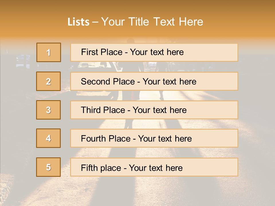 Travel Street Silhouette PowerPoint Template