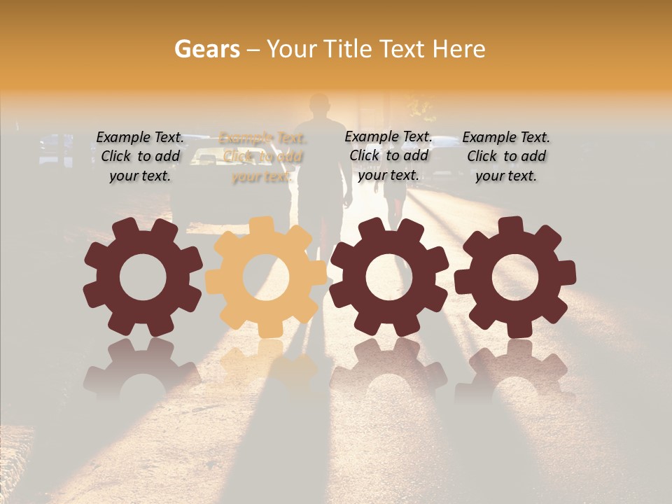 Travel Street Silhouette PowerPoint Template