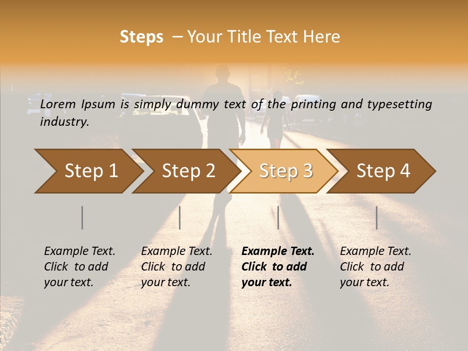 Travel Street Silhouette PowerPoint Template