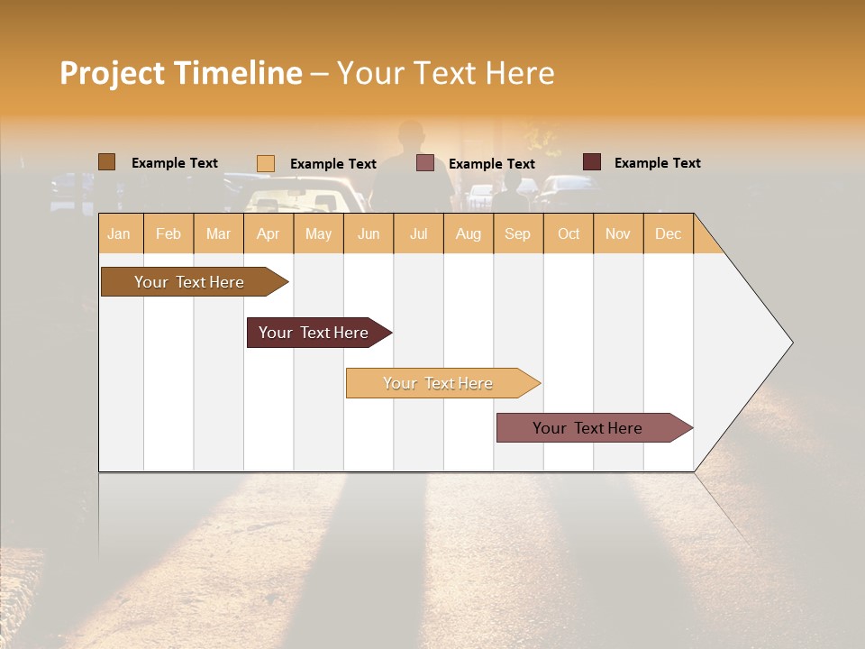Travel Street Silhouette PowerPoint Template
