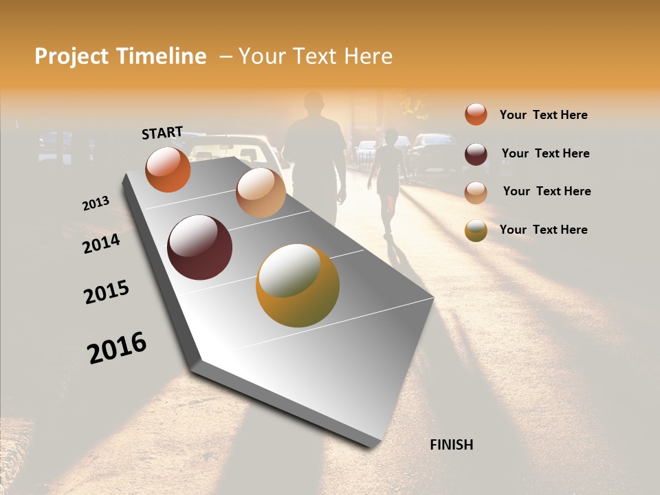Travel Street Silhouette PowerPoint Template