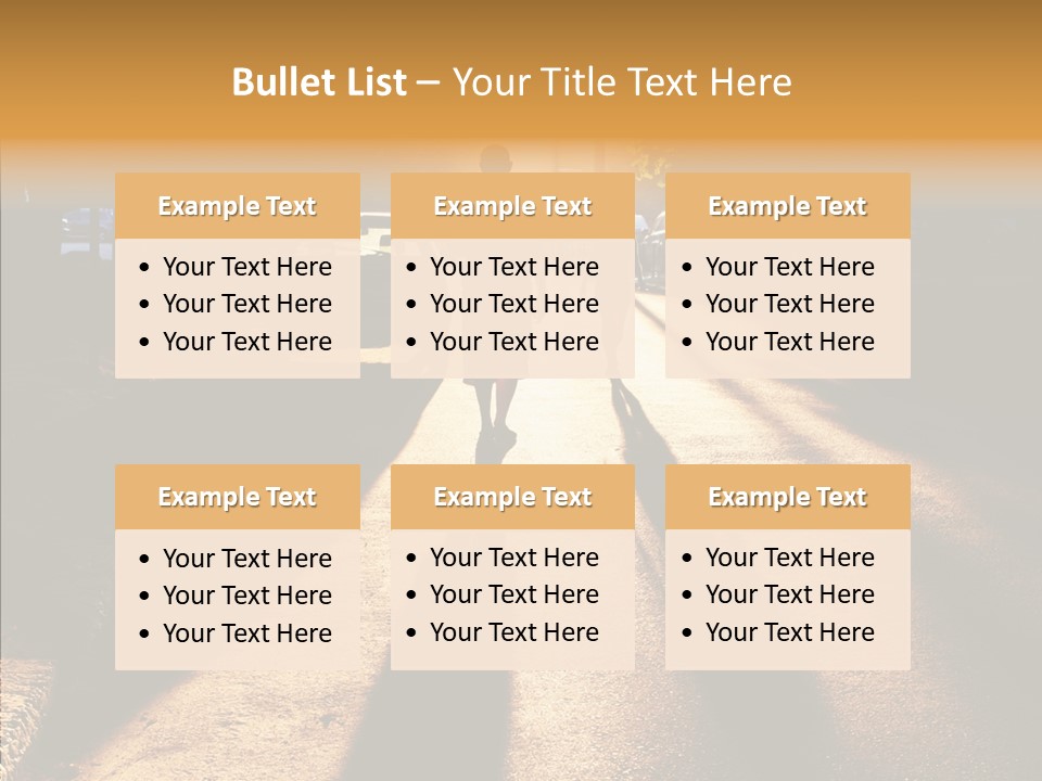 Travel Street Silhouette PowerPoint Template