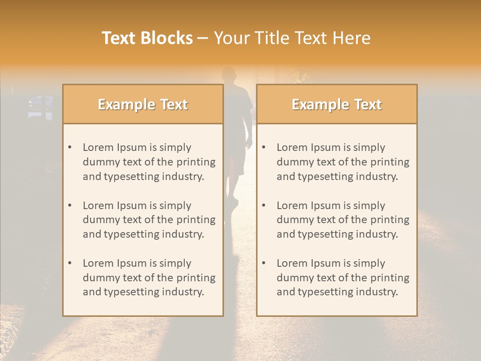 Travel Street Silhouette PowerPoint Template