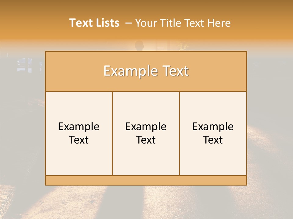 Travel Street Silhouette PowerPoint Template