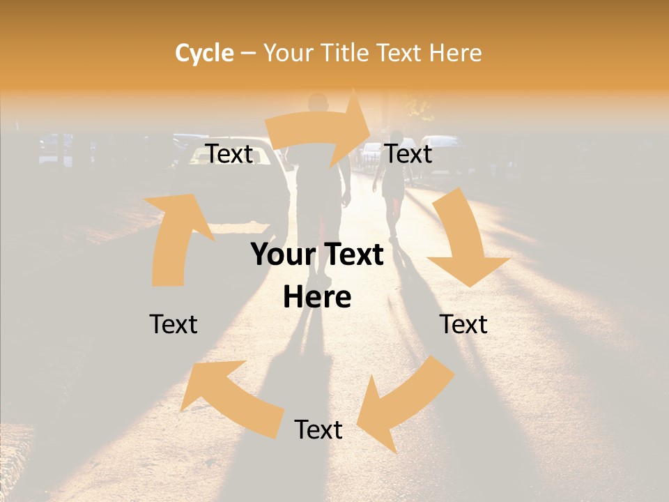 Travel Street Silhouette PowerPoint Template