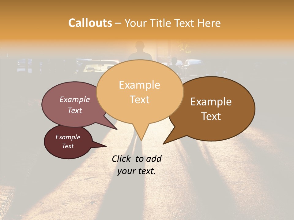 Travel Street Silhouette PowerPoint Template