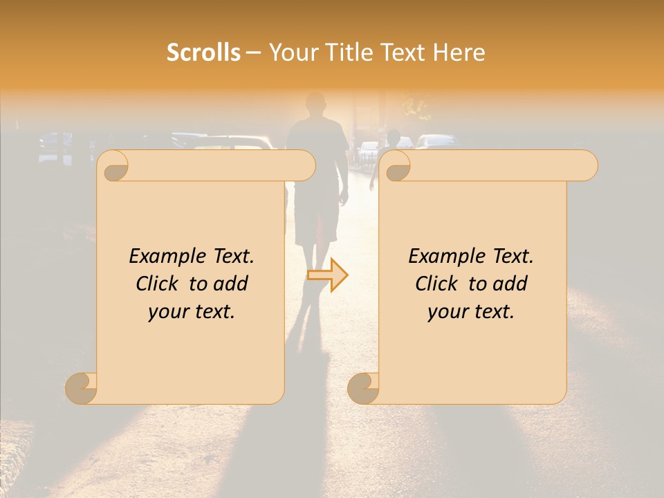 Travel Street Silhouette PowerPoint Template