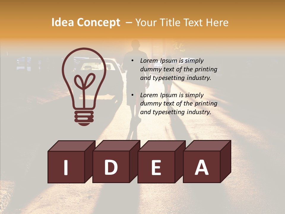 Travel Street Silhouette PowerPoint Template