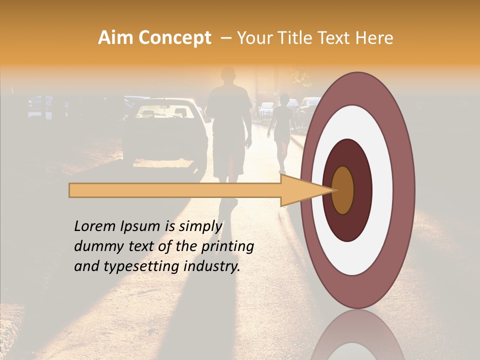 Travel Street Silhouette PowerPoint Template